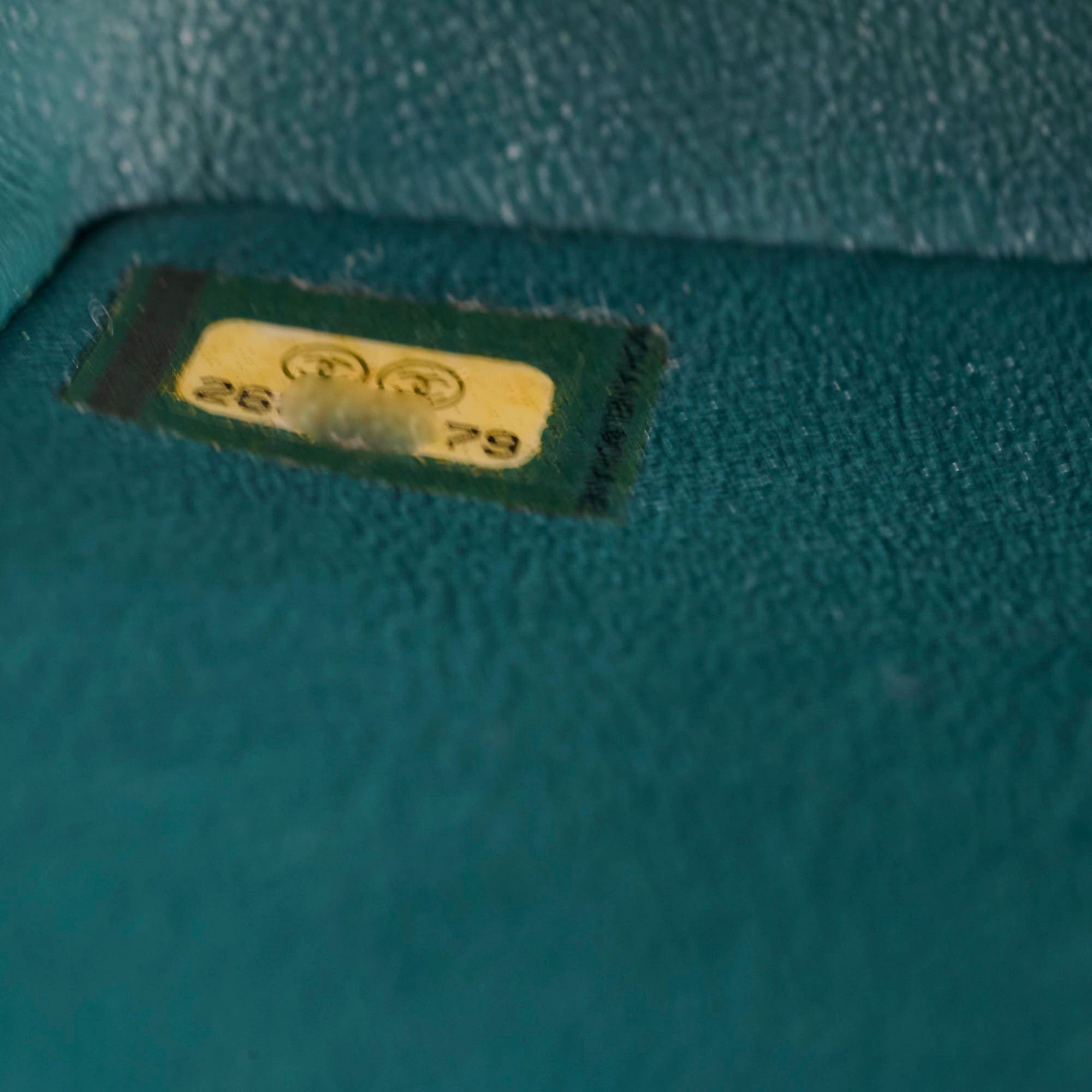 Chanel Chevron Caviar Rectangular Mini Turquoise