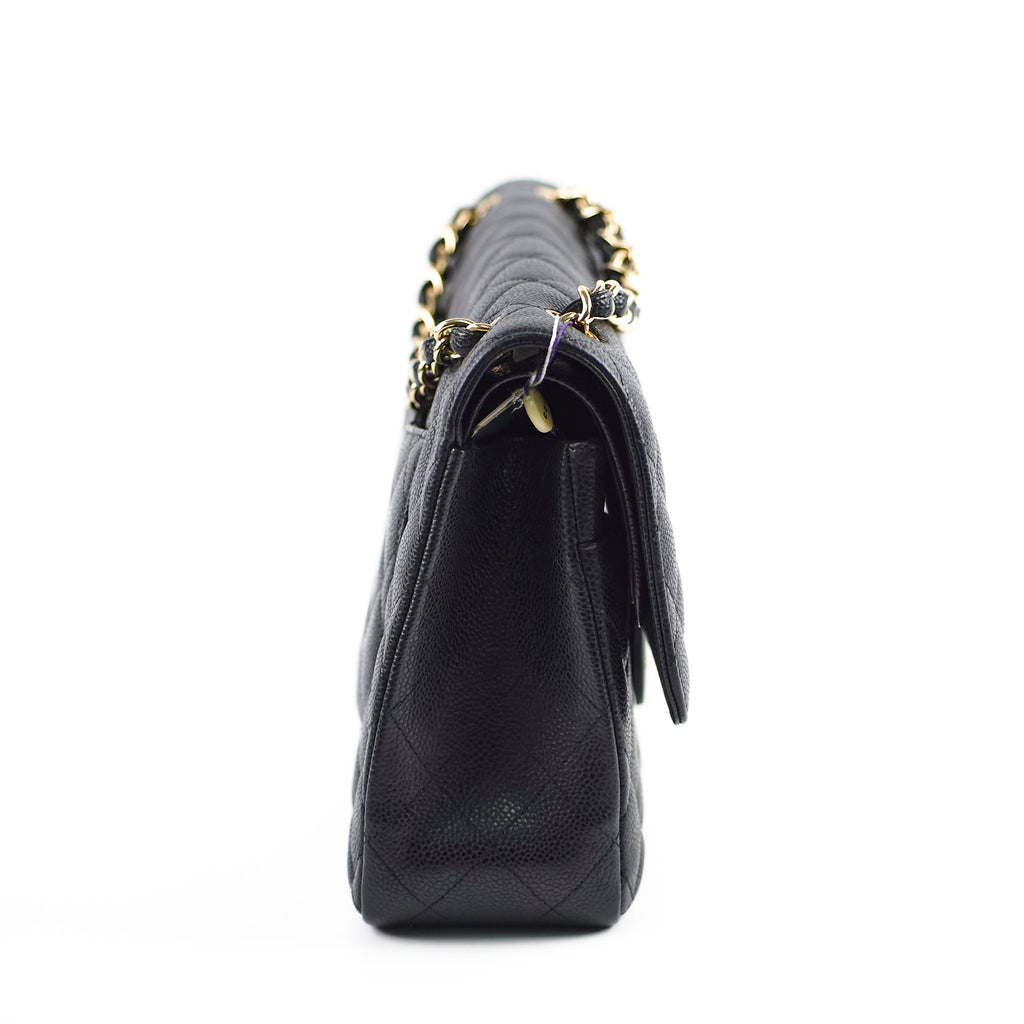 Chanel Caviar Jumbo Double Classic Flap Black