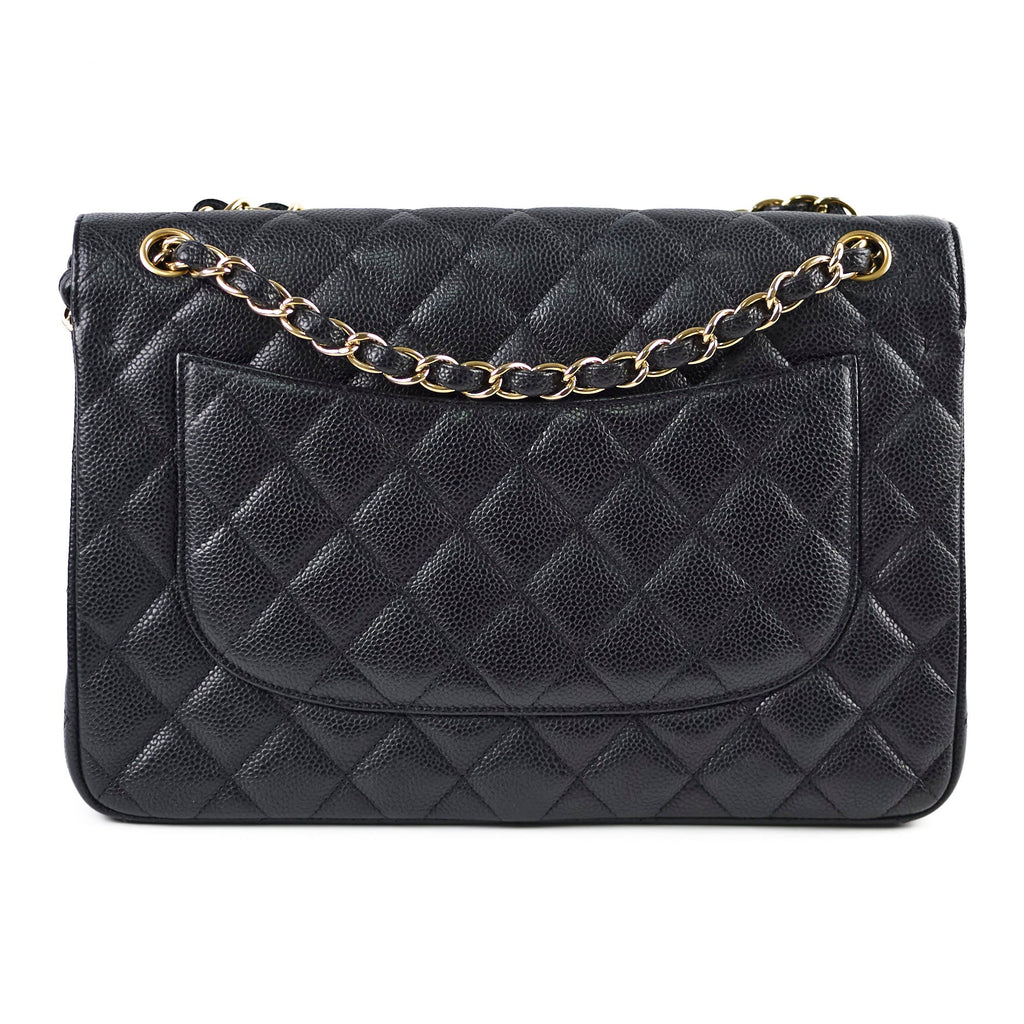 Chanel Caviar Jumbo Double Classic Flap Black