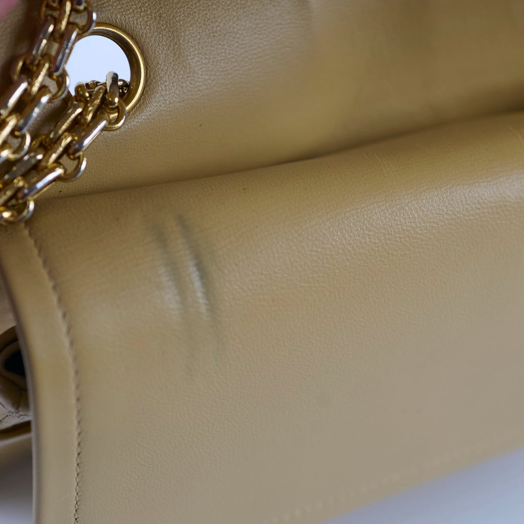 Chanel Vintage 24k M/L Classic Flap Beige