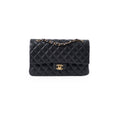 Chanel Medium/Large Caviar Double Classic Flap Dark Grey Microchip