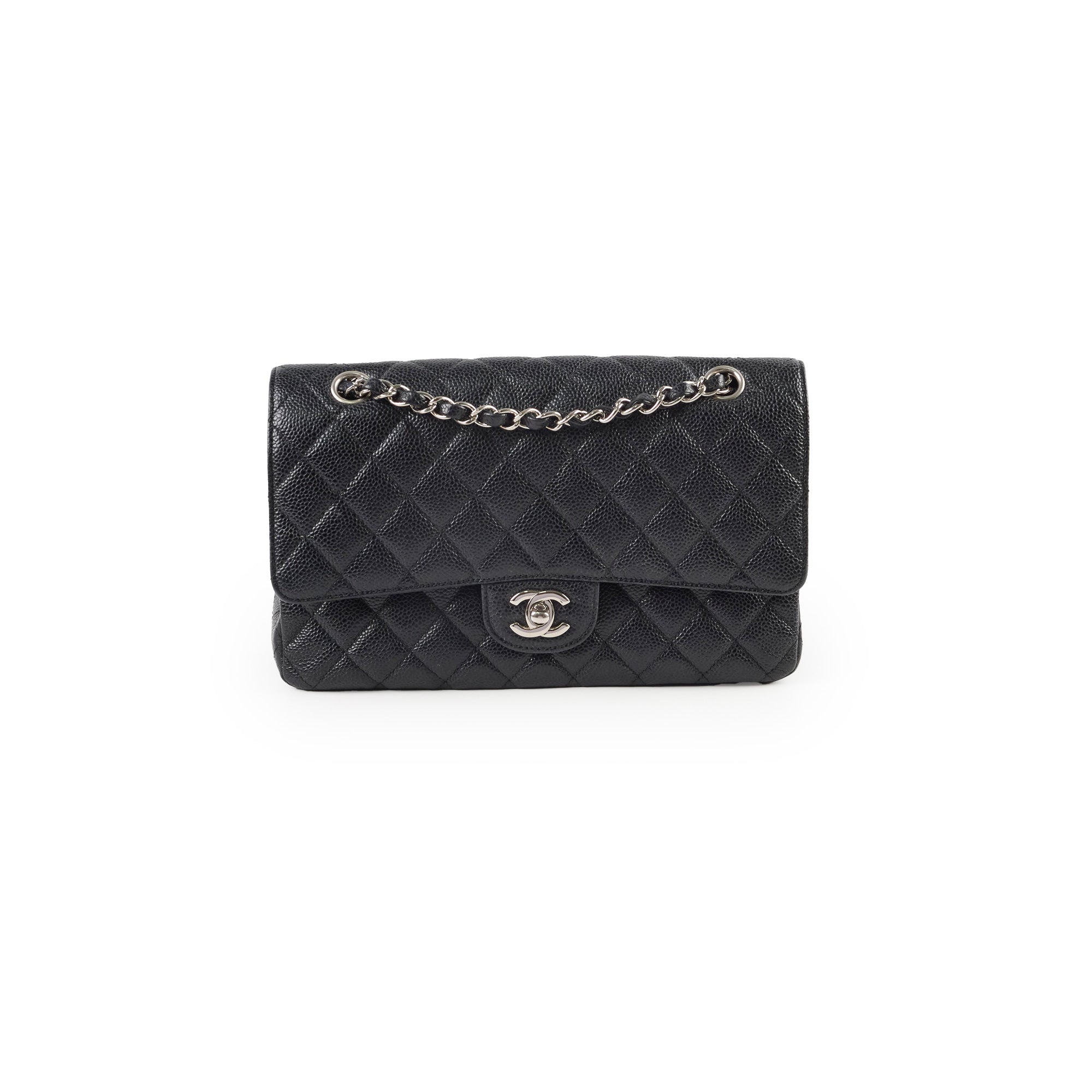 Chanel Medium Classic Flap Black Caviar SHW