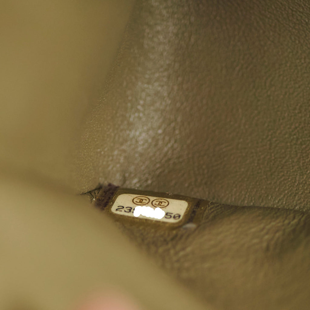 Chanel Cuba Chevron M/L Classic Flap Khaki