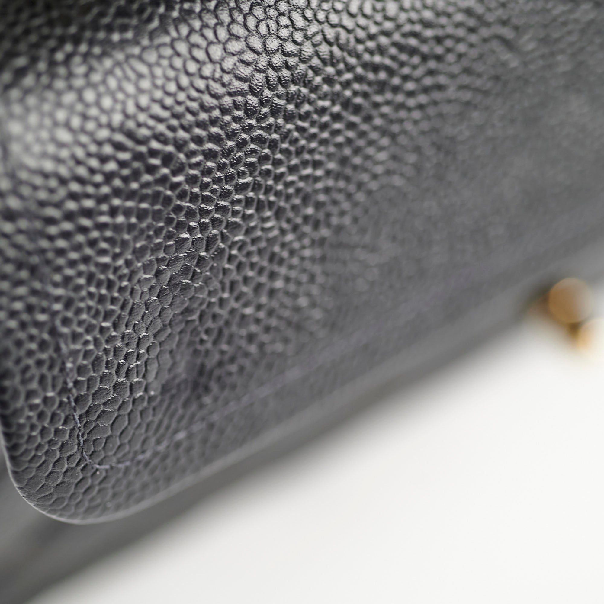 Chanel Vintage Small Caviar Classic Flap Black 24k Gold Plating 7 Series