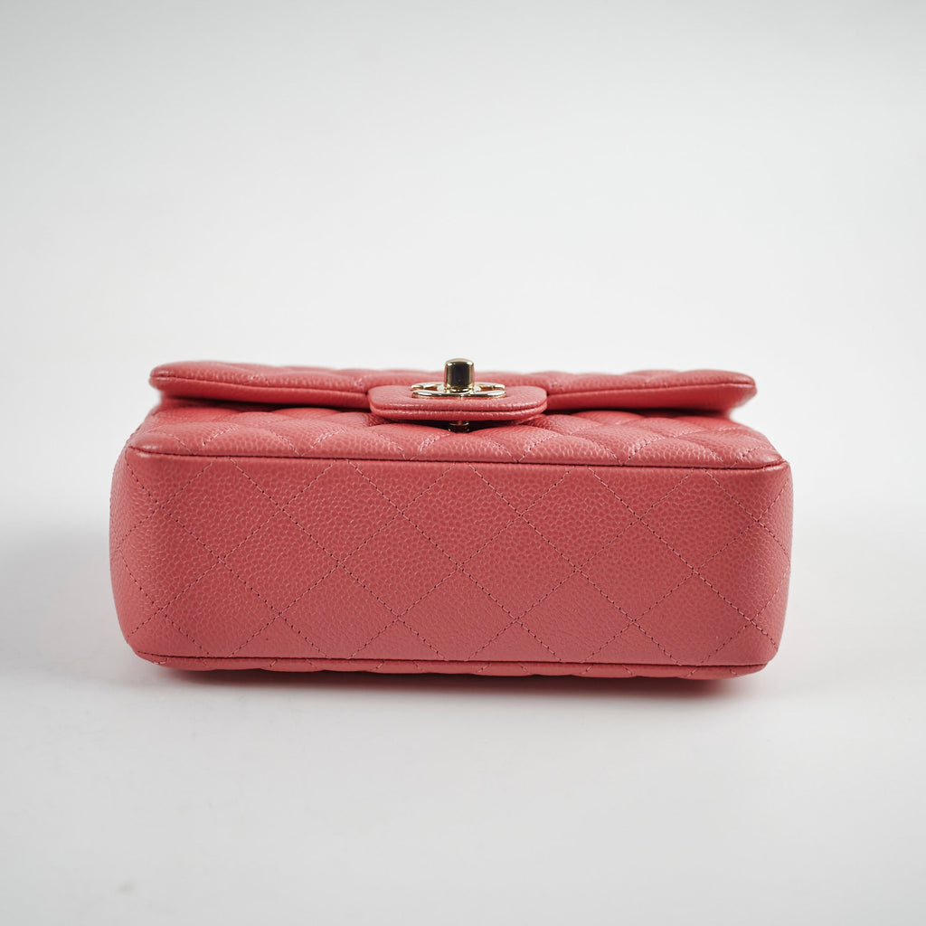 Chanel Pearly Pink Rectangular Mini Caviar 25 Series