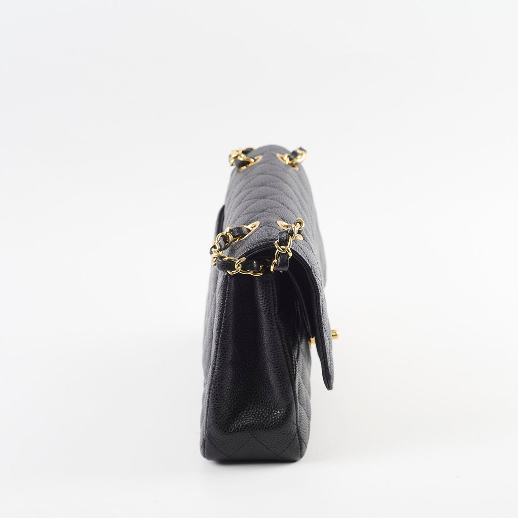 Deal of The Week- Chanel Caviar Medium/Large Double Classic Flap Black