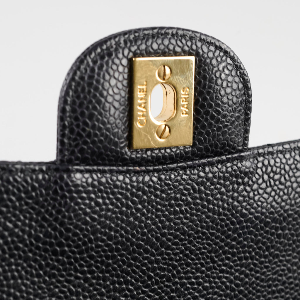 Deal of The Week- Chanel Caviar Medium/Large Double Classic Flap Black