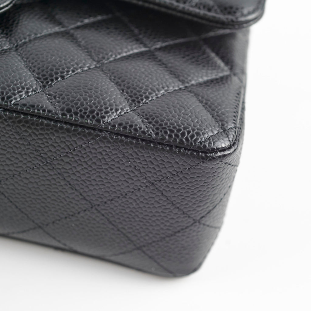 Chanel Quilted Caviar Small Classic Flap Black Series 31
