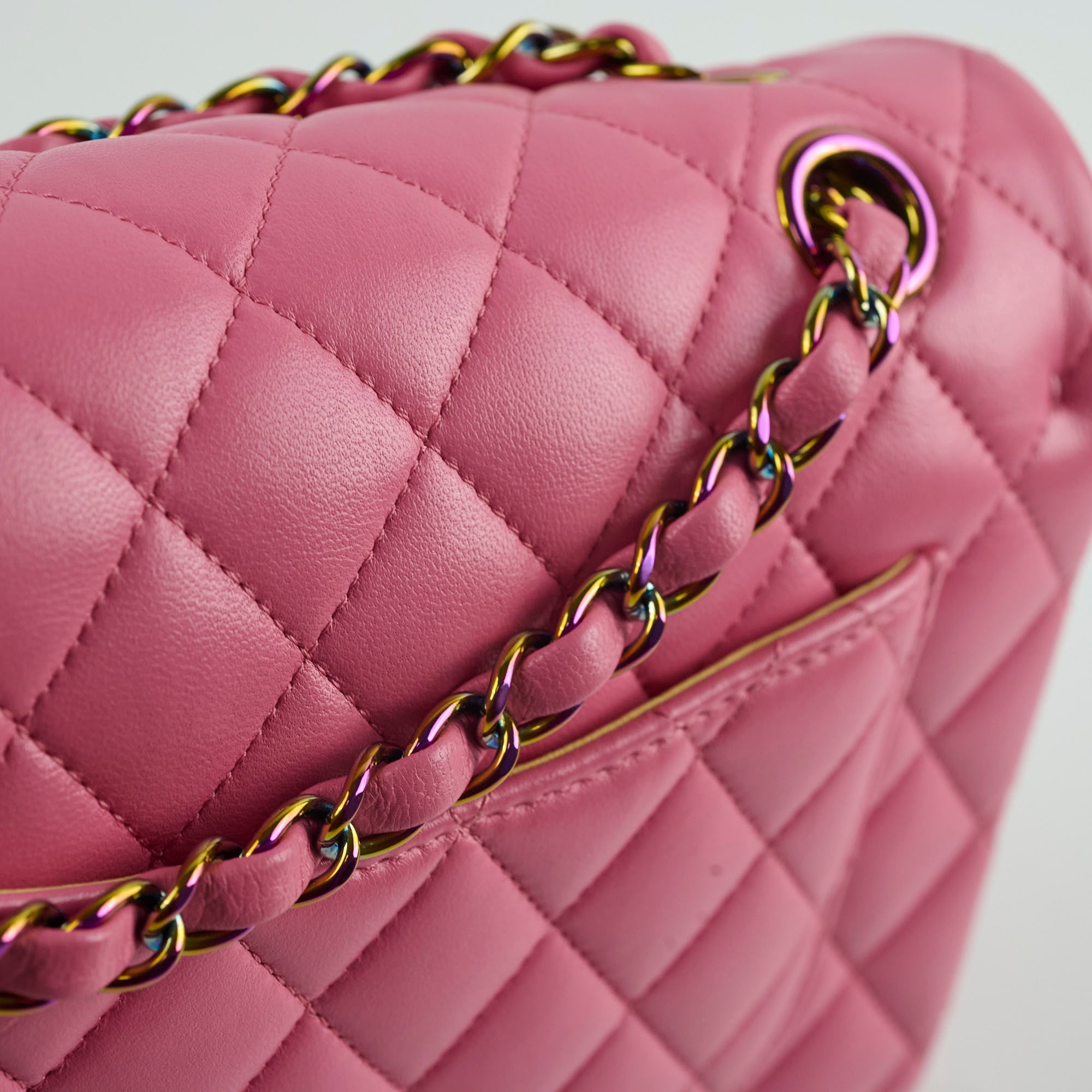 Chanel Small Double Classic Flap Pink/Yellow