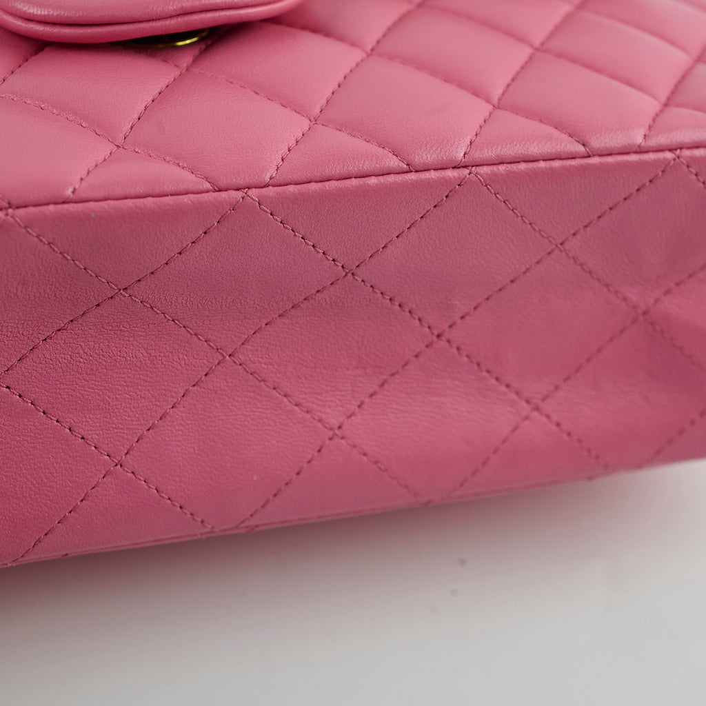 Chanel Small Double Classic Flap Pink/Yellow
