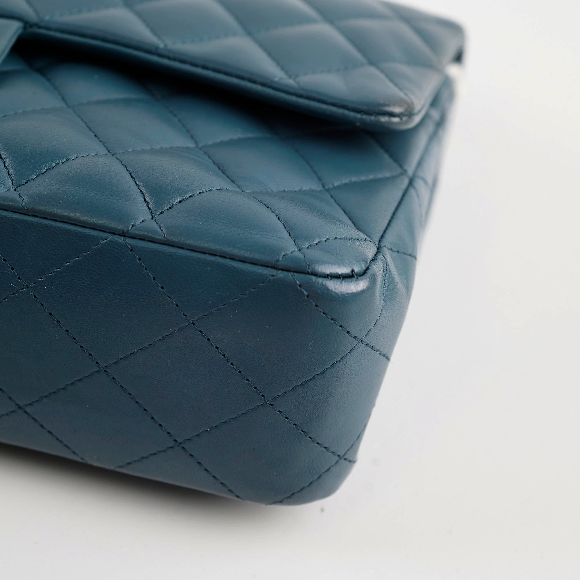 Chanel Medium/Large Double Classic Flap Blue