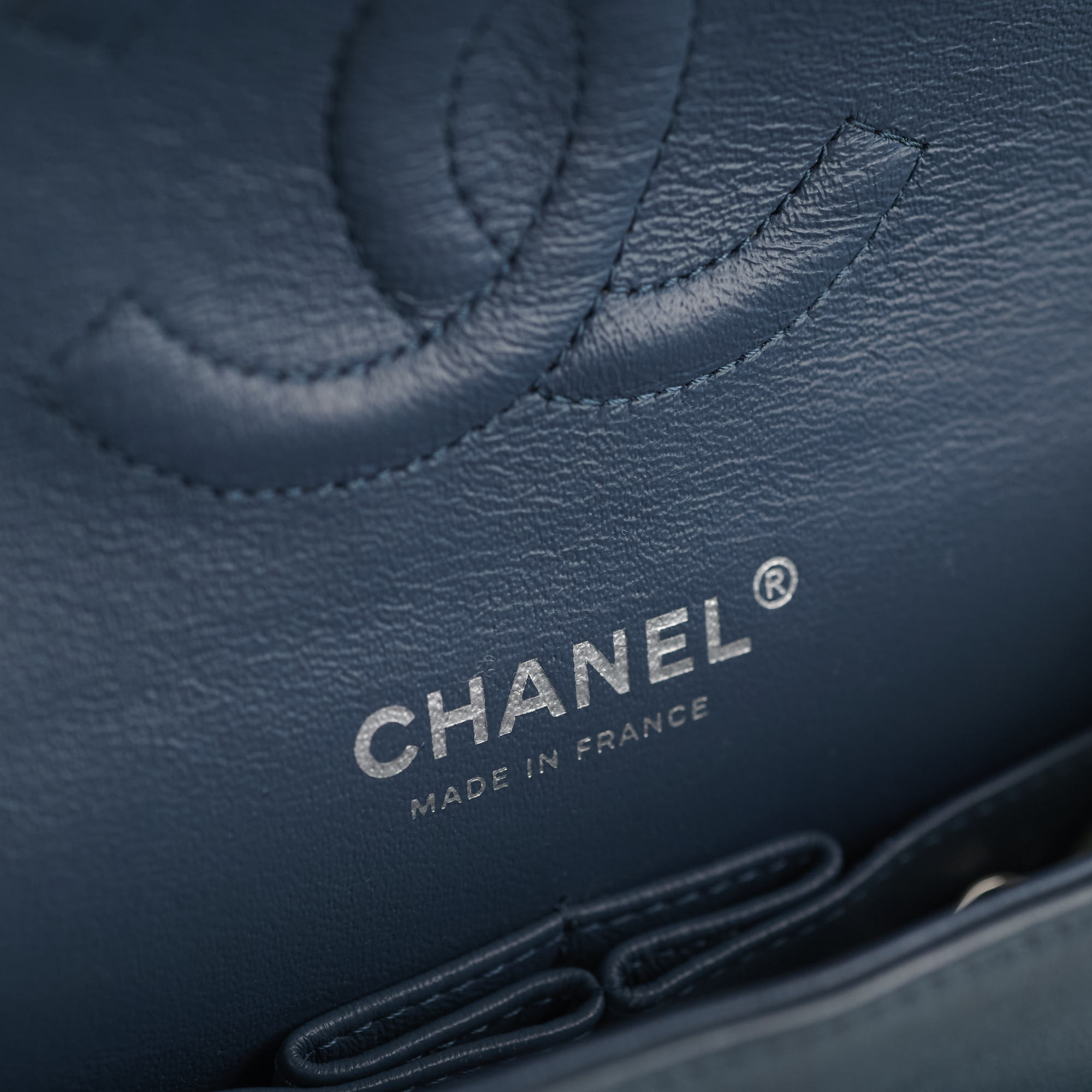 Chanel Medium/Large Double Classic Flap Blue