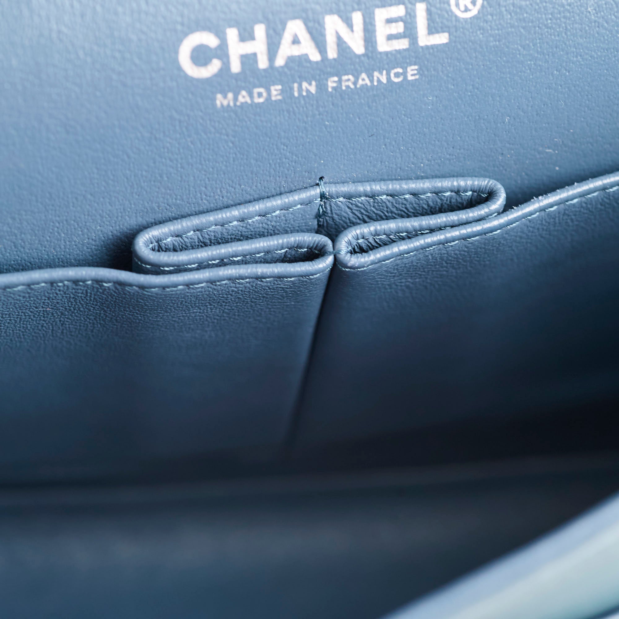 Chanel Medium/Large Double Classic Flap Blue