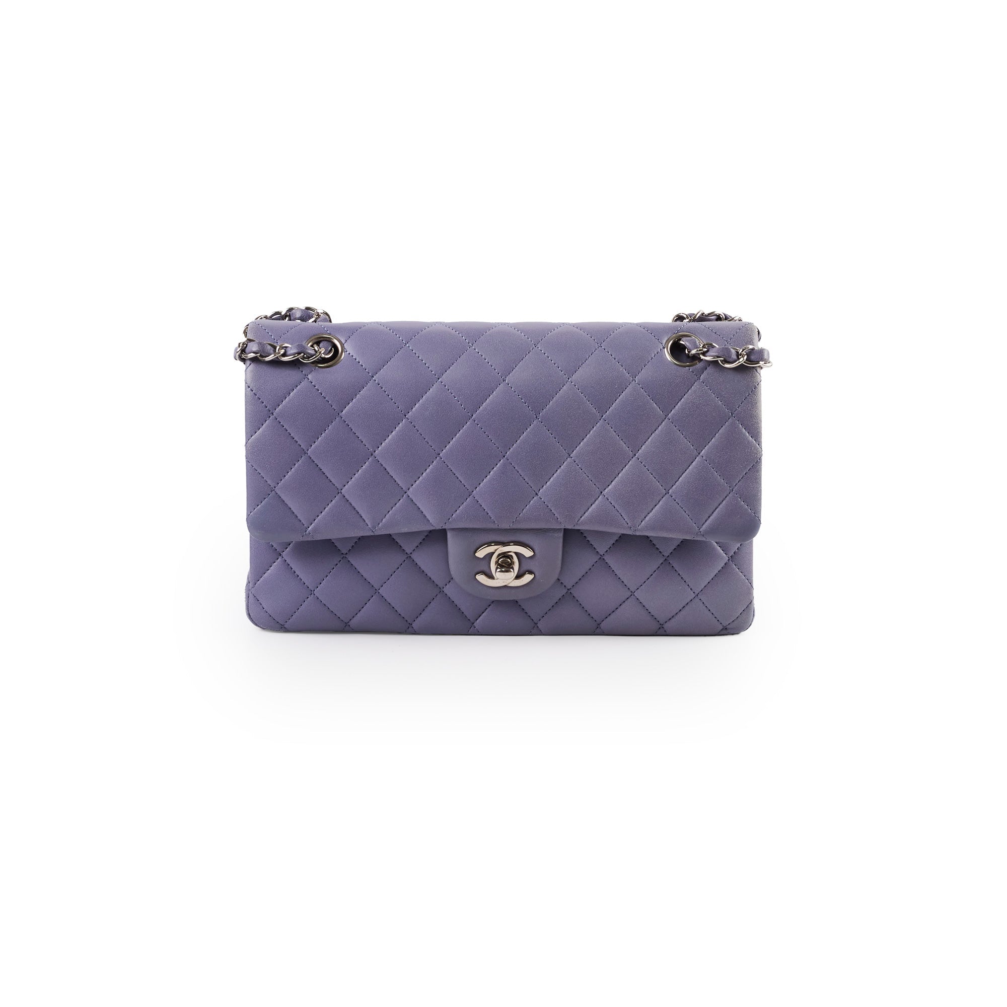 Chanel M/L Classic Flap Lambskin Gunmetal Grey