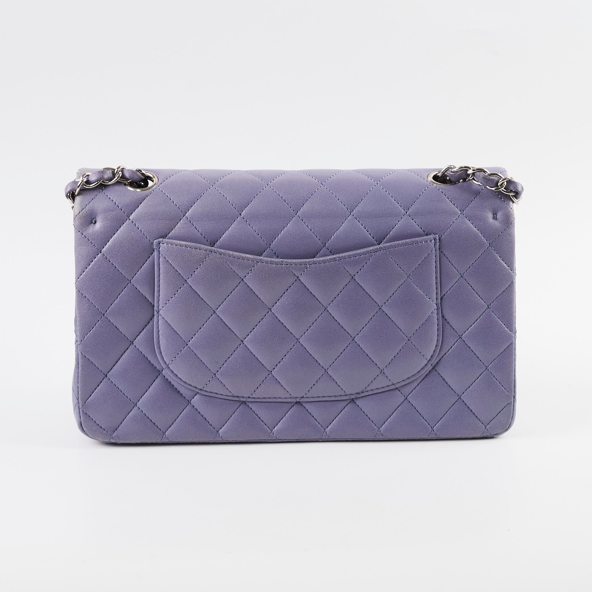 Chanel M/L Classic Flap Lambskin Gunmetal Grey