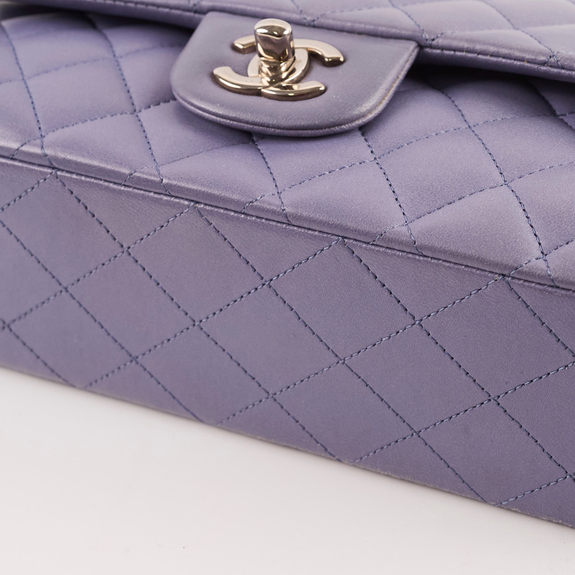 Chanel M/L Classic Flap Lambskin Gunmetal Grey