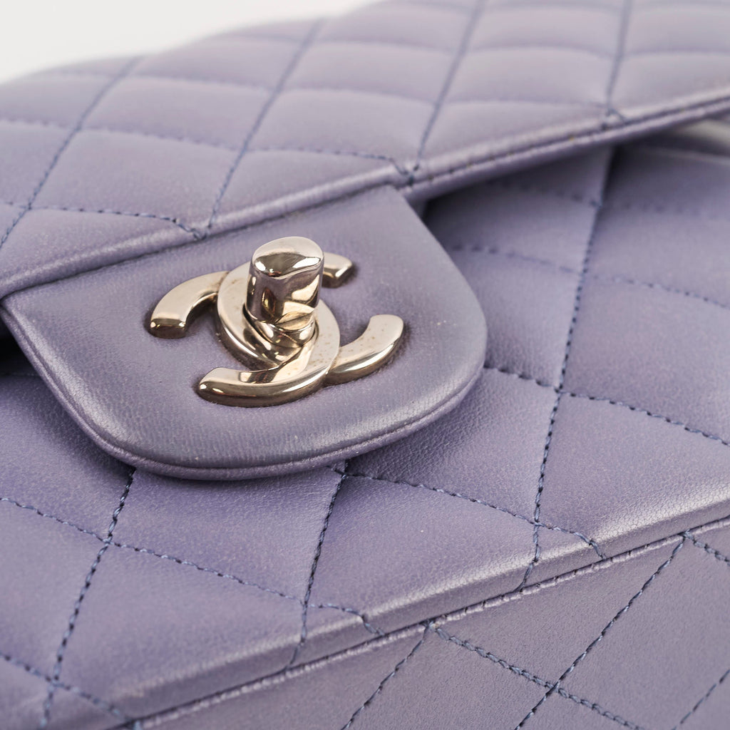 Chanel M/L Classic Flap Lambskin Gunmetal Grey