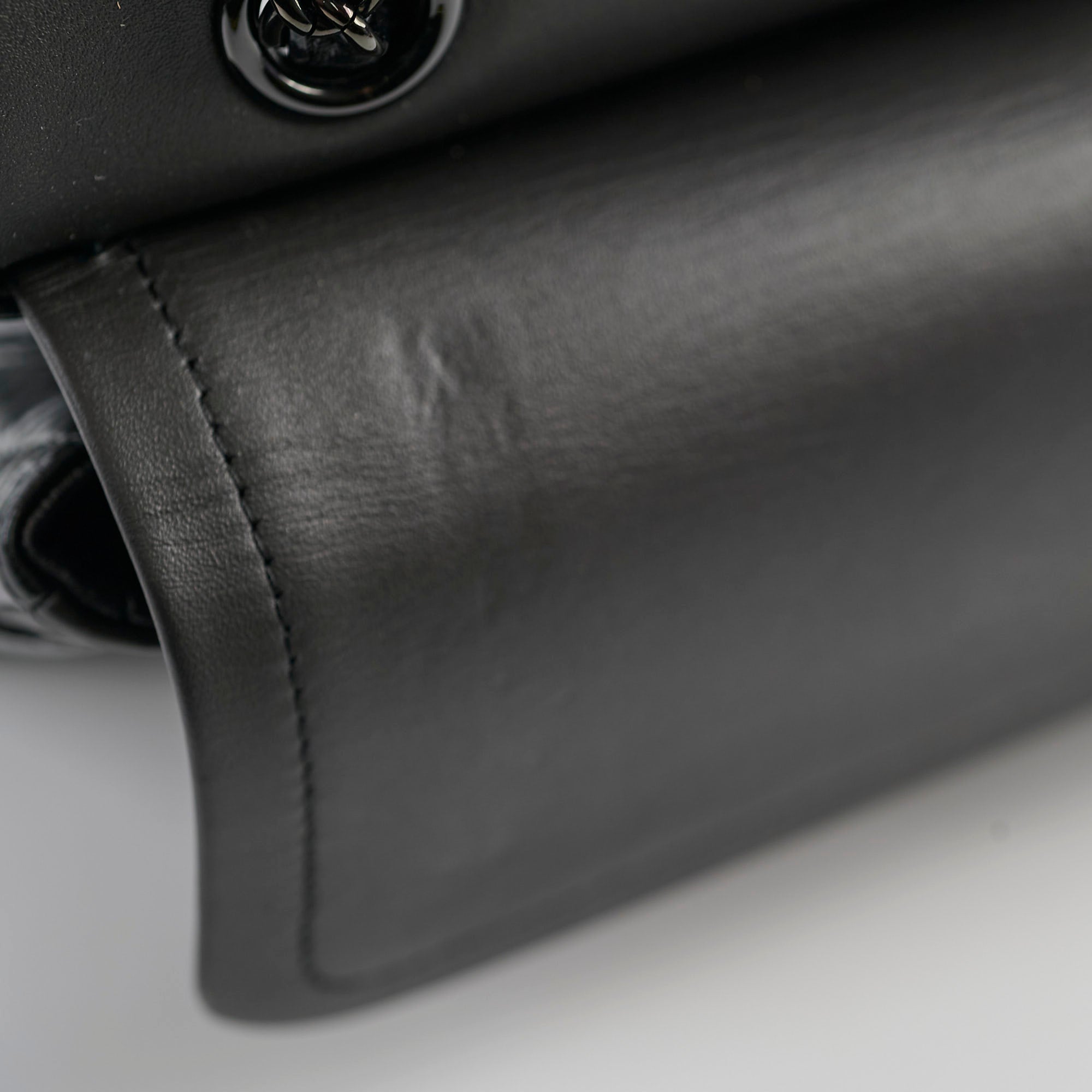 Deal of The Week - Chanel Medium/Large Double Classic Flap So Black Shoulder Bag
