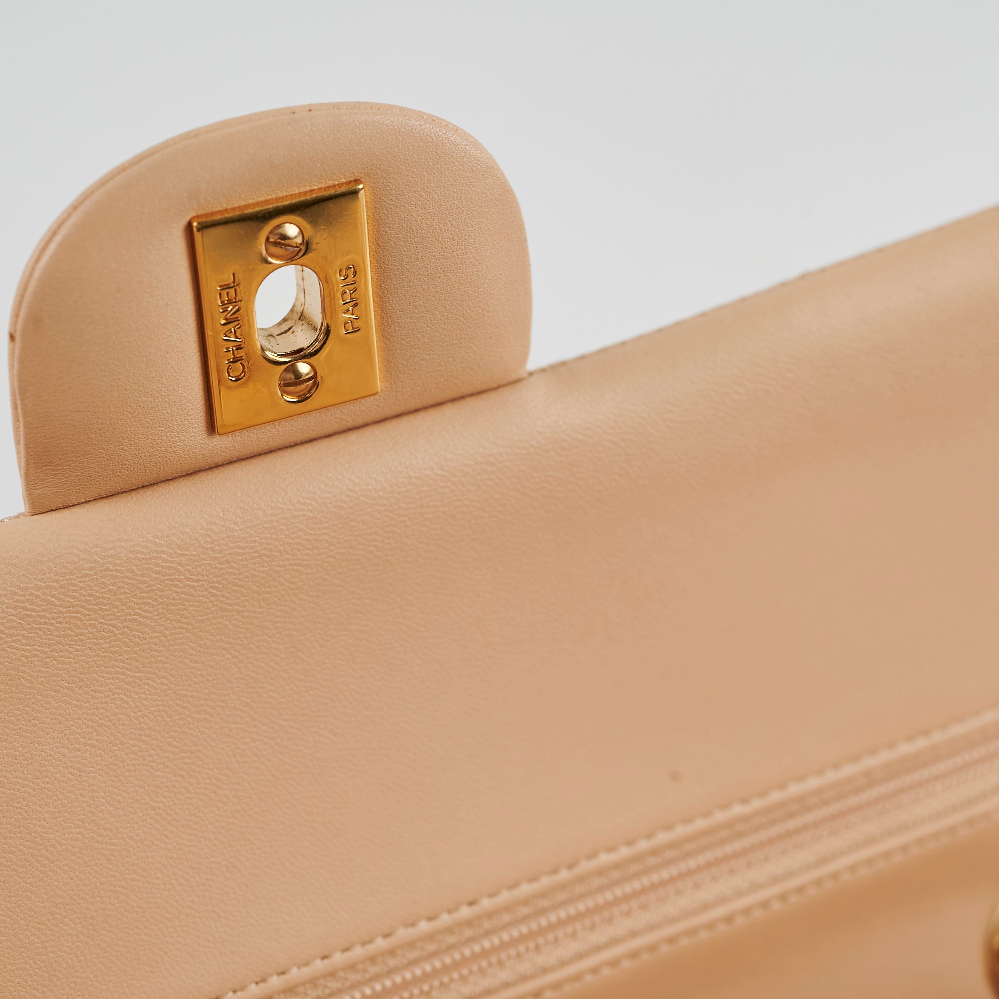 Chanel Classic Flap Medium Lambskin Beige