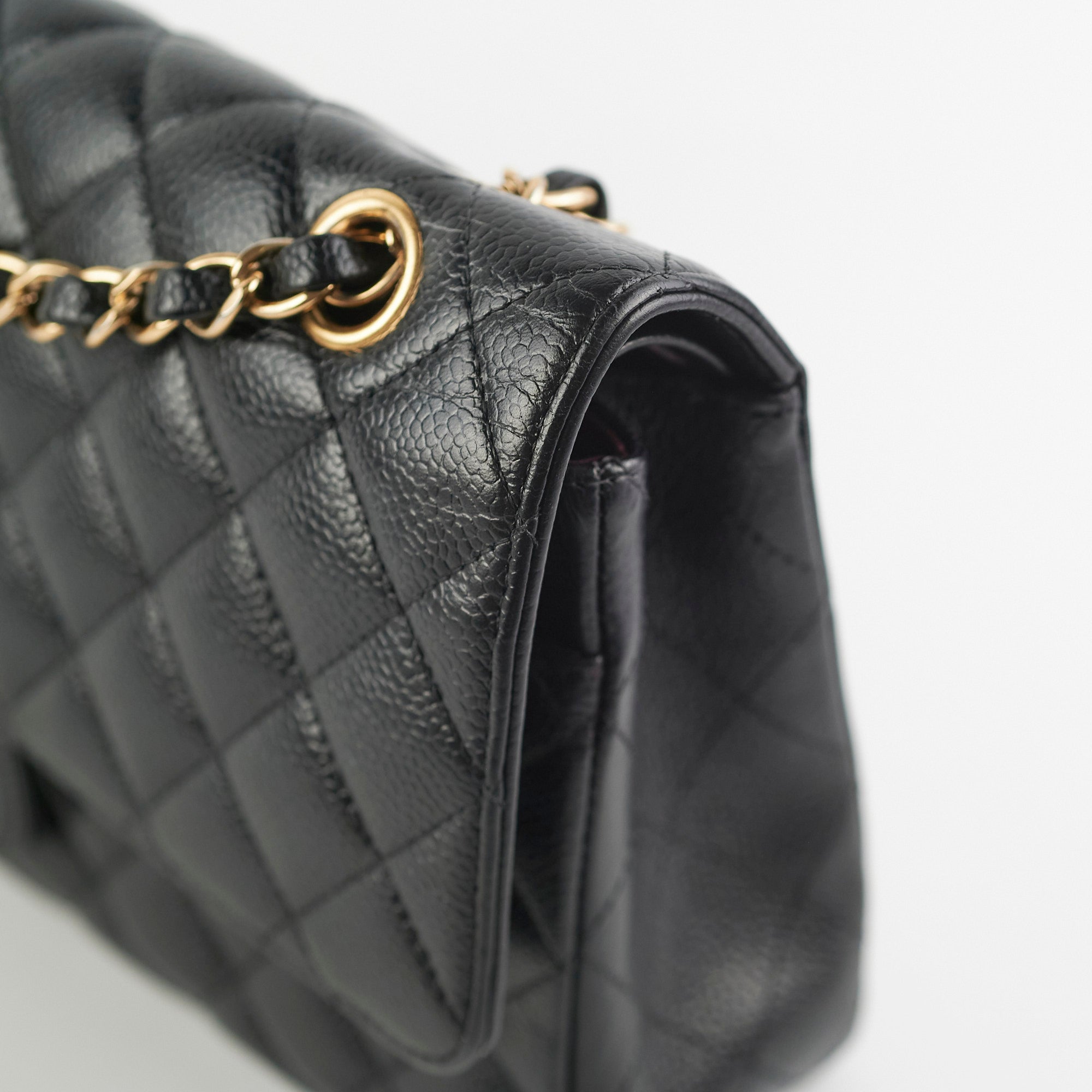 Chanel Medium/Large Caviar Double Classic Flap Black