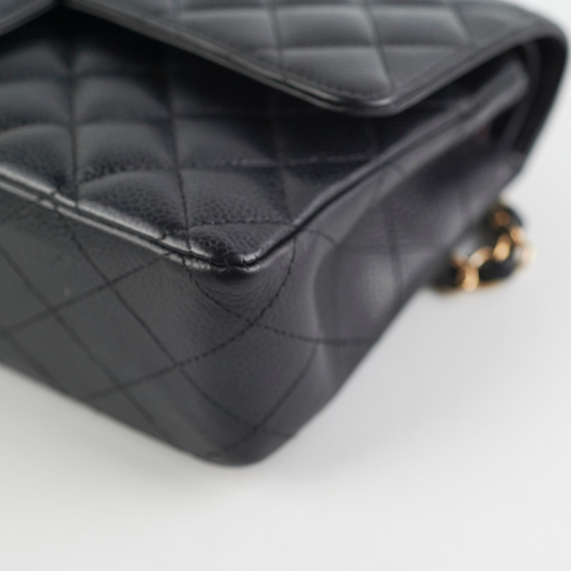 Chanel Medium/Large Caviar Double Classic Flap Black