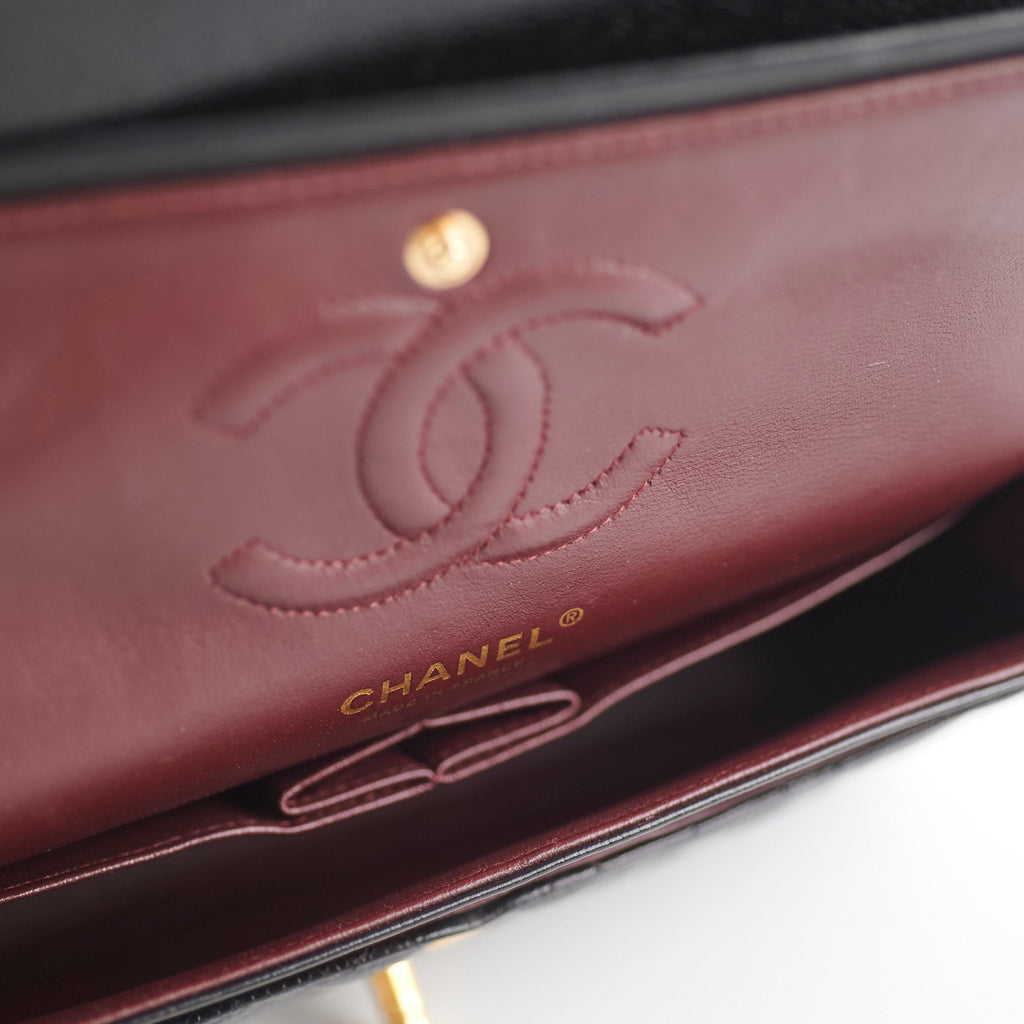 Chanel Medium/Large Caviar Double Classic Flap Black