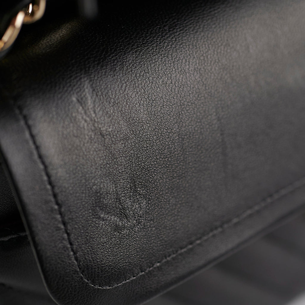 Chanel Medium/Large Chevron Classic Flap Black