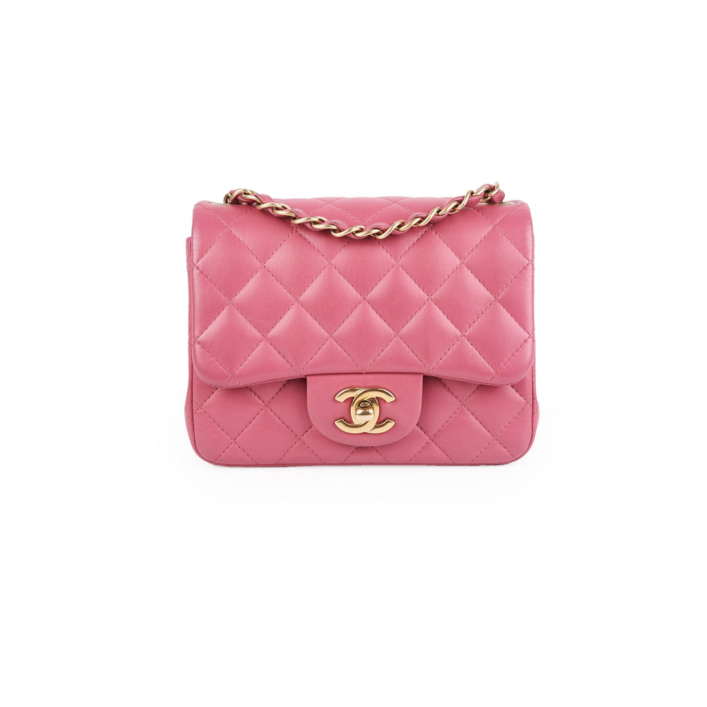 Chanel Square Mini Lambskin Pink