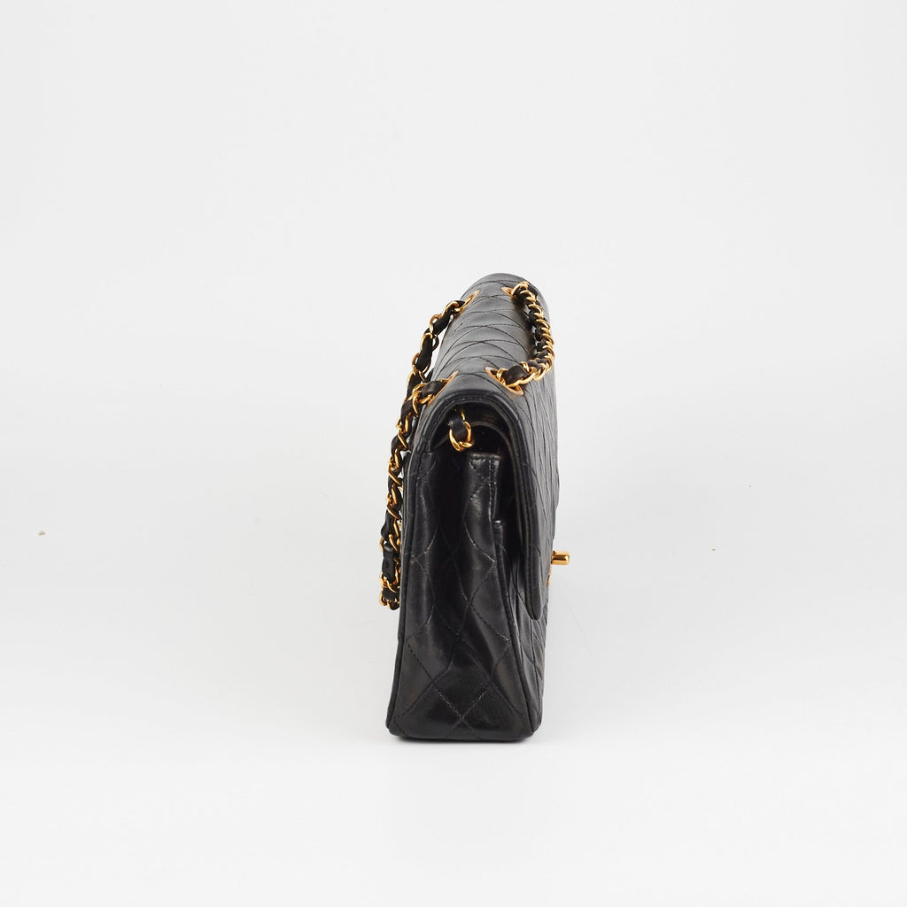 Chanel Vintage Classic Flap Medium Black Lambskin
