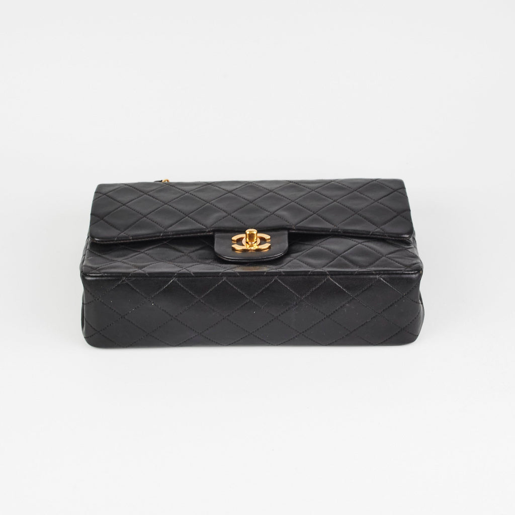 Chanel Vintage Classic Flap Medium Black Lambskin