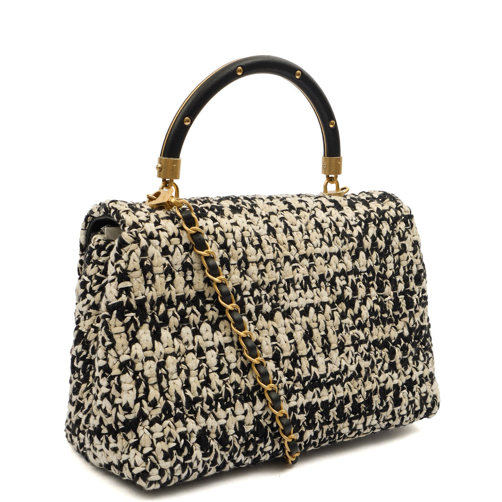 Chanel Top Handle Coco Top Handle in Black, Fabric