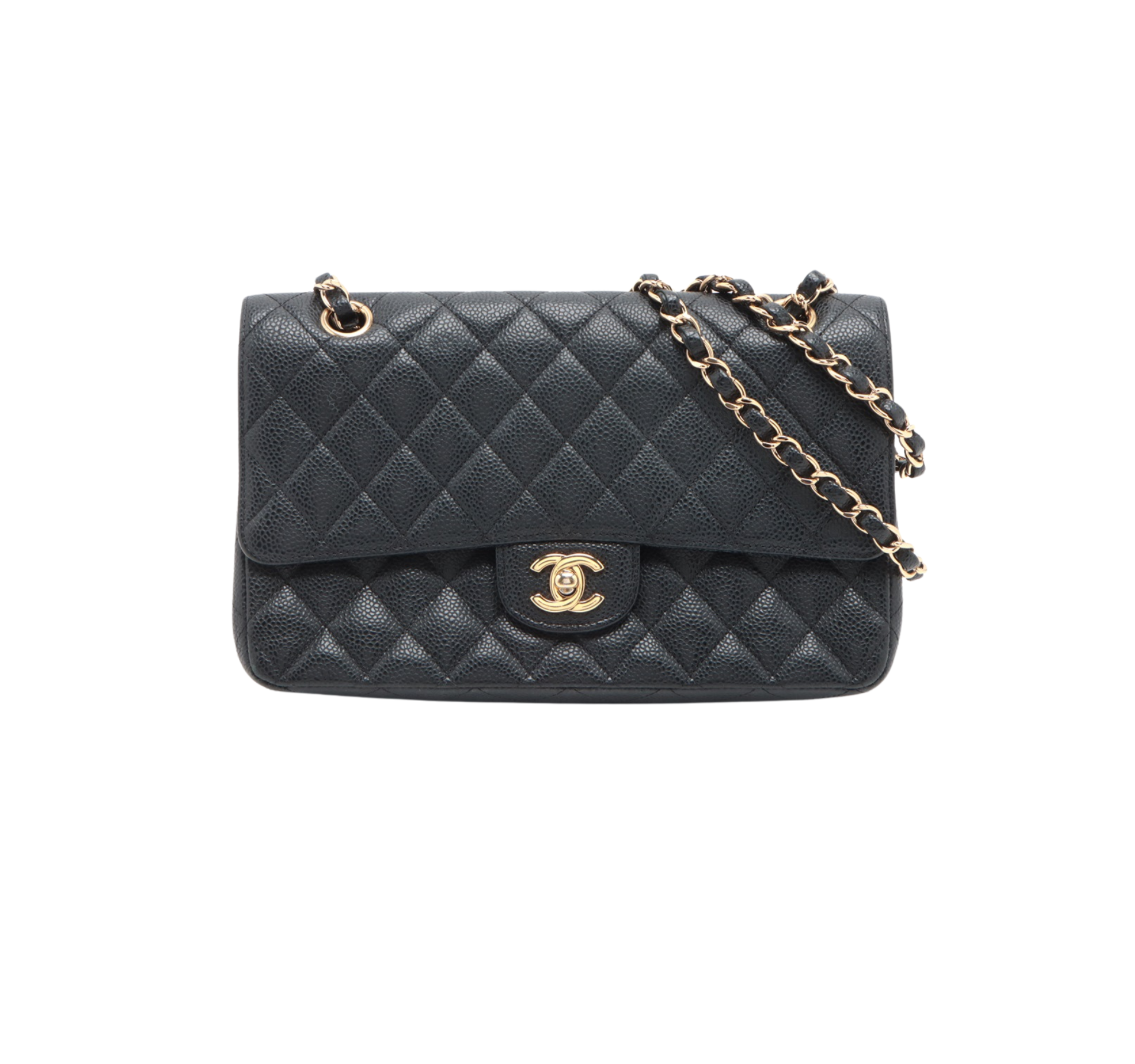 Chanel Classic Flap M/L Medium/Large Caviar Black Bag 15 series