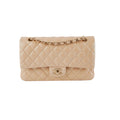 HOLD -Chanel Medium/Large Double Classic Flap Iridescent Beige