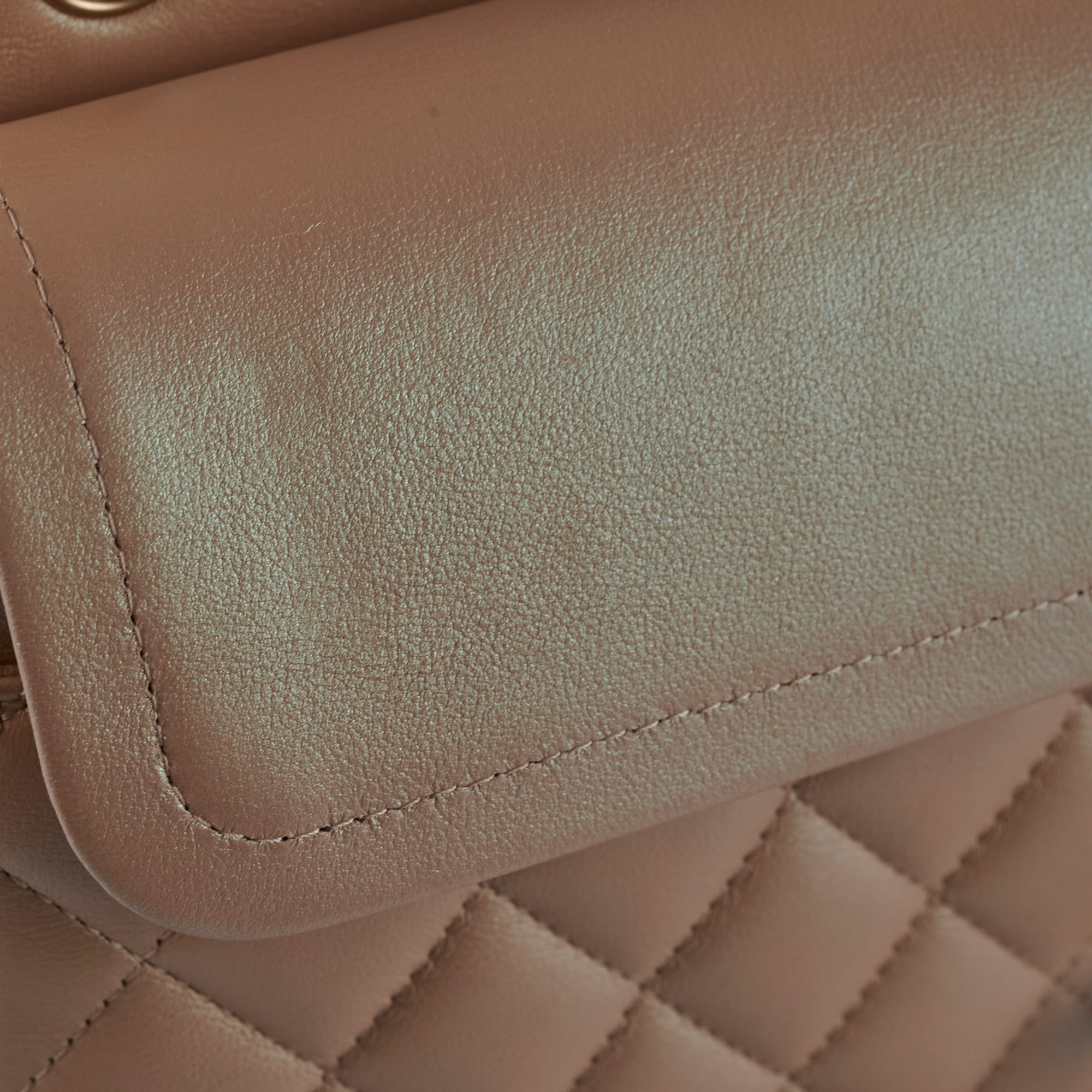 HOLD -Chanel Medium/Large Double Classic Flap Iridescent Beige