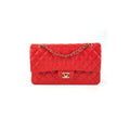 Chanel Caviar Medium/Large Double Classic Flap Red Microchip