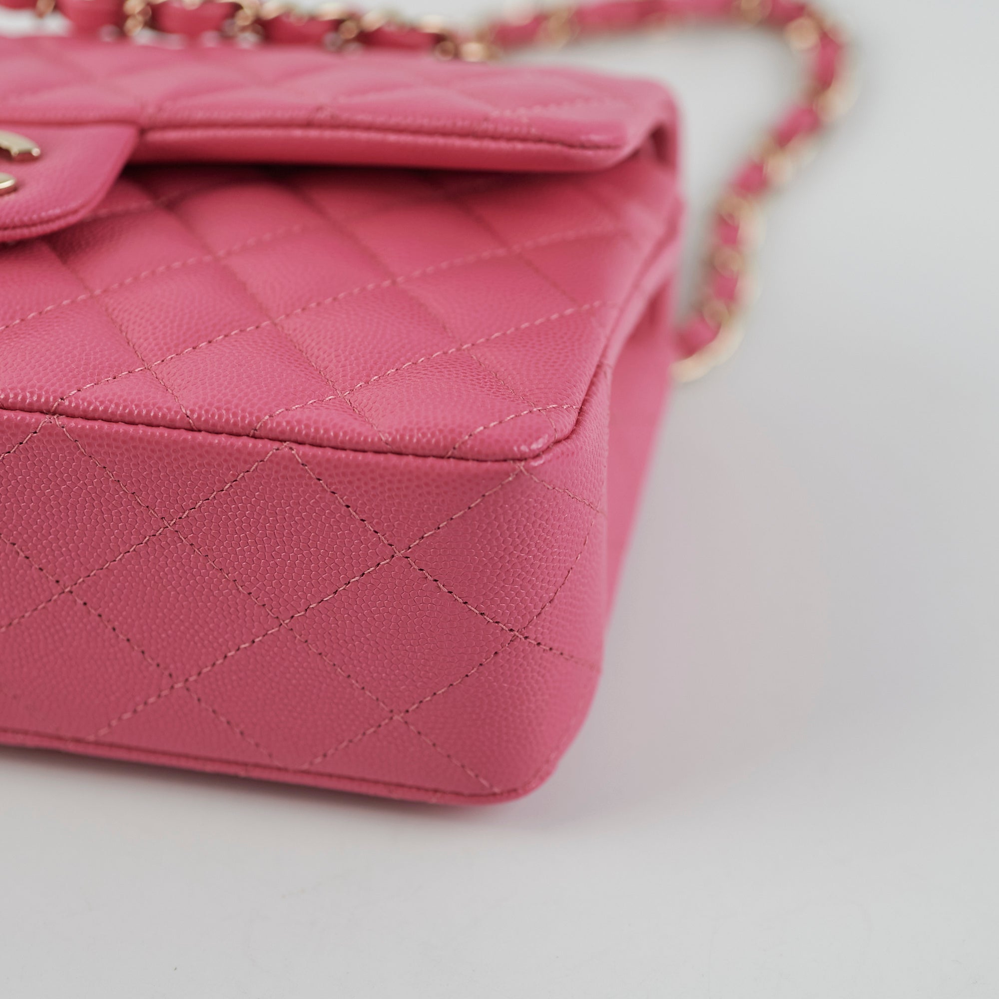 Chanel Quilted Caviar Classic Flap Small Pink