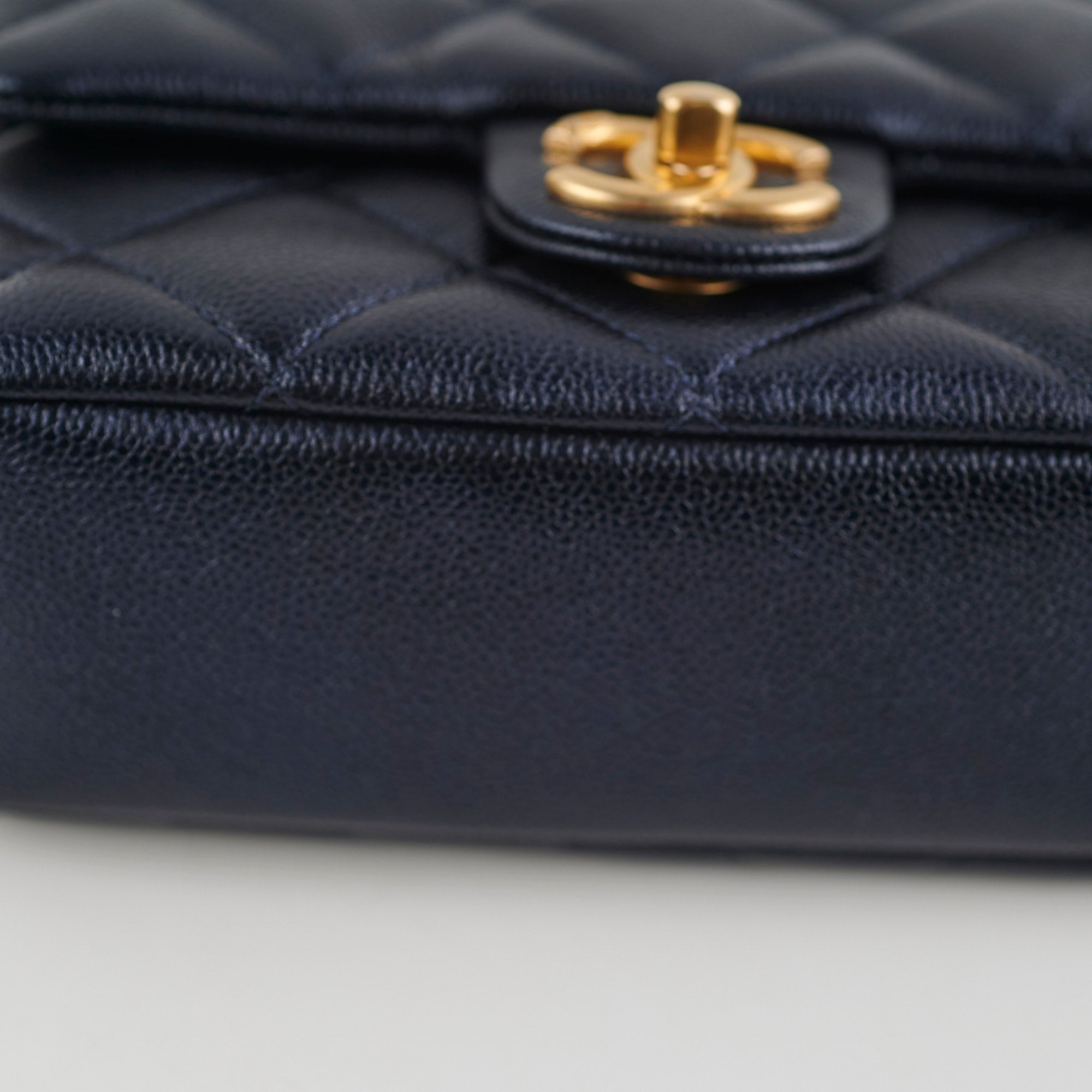 Chanel Perfect Mini Classic Flap Iridescent Navy