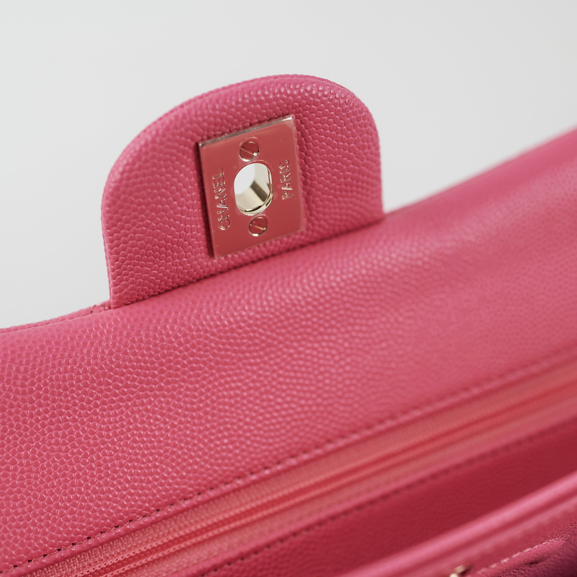 Chanel Quilted Caviar Classic Flap Small Pink