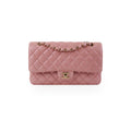 Chanel Medium/Large Caviar Double Classic Flap Iridescent Pink
