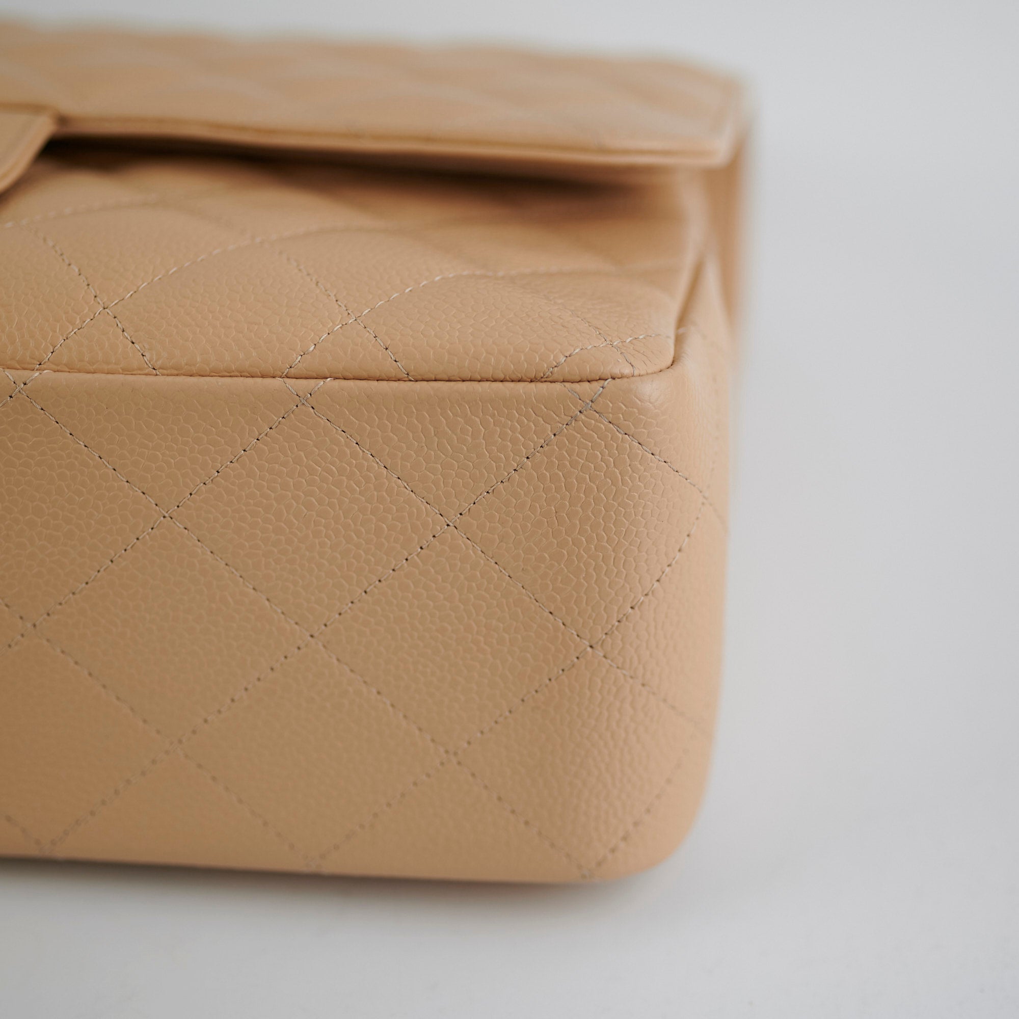 Chanel Classic Flap Jumbo Caviar Beige