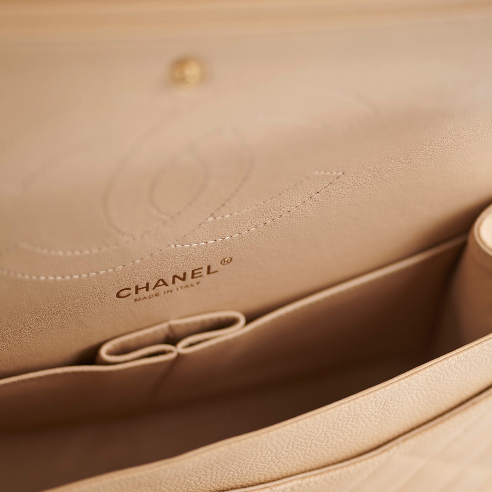 Chanel Classic Flap Jumbo Caviar Beige