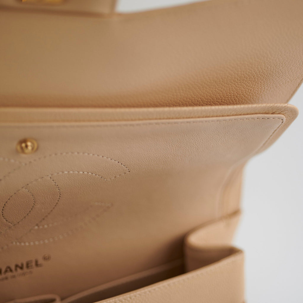 Chanel Classic Flap Jumbo Caviar Beige