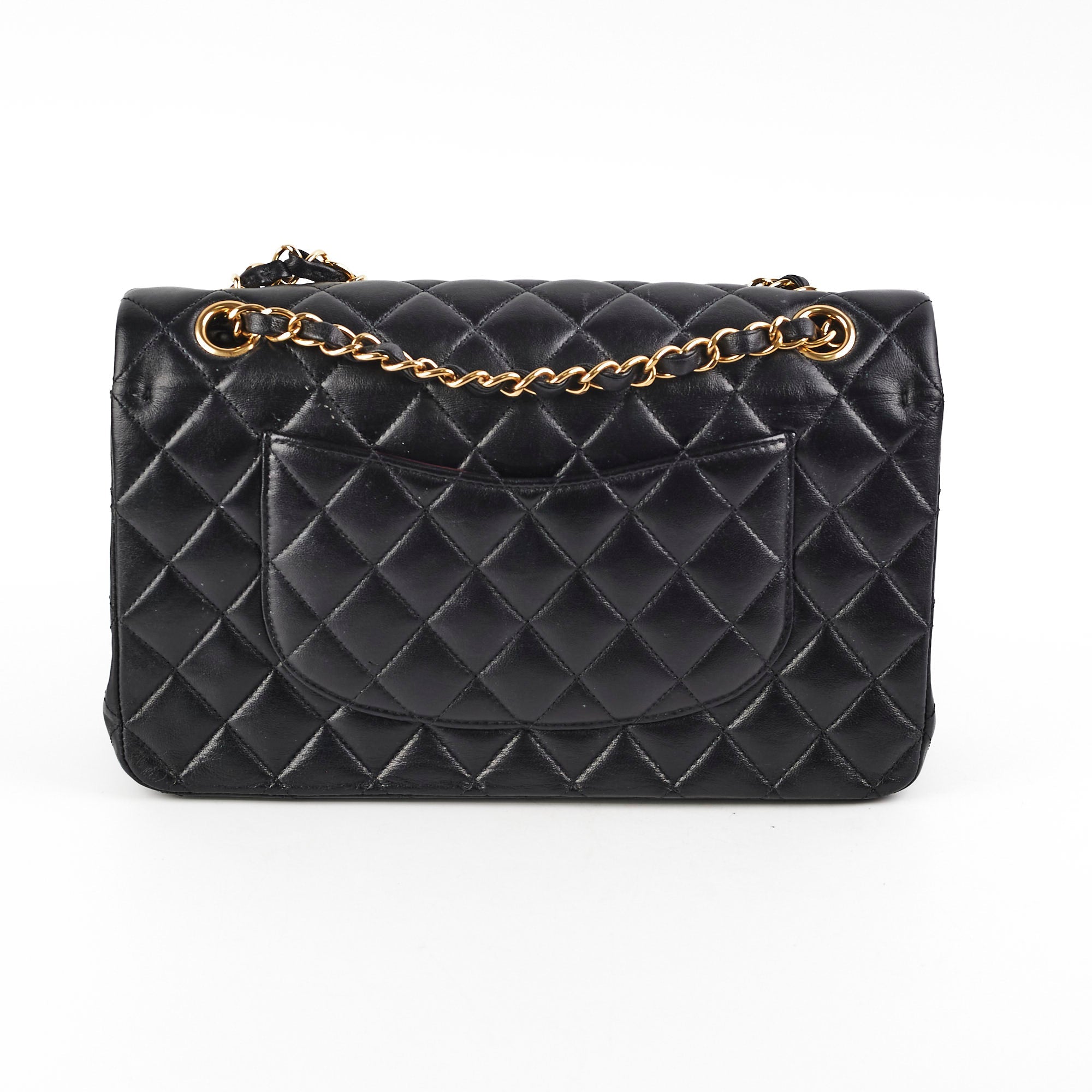 Chanel medium/large quilted classic flap black (microchipped)