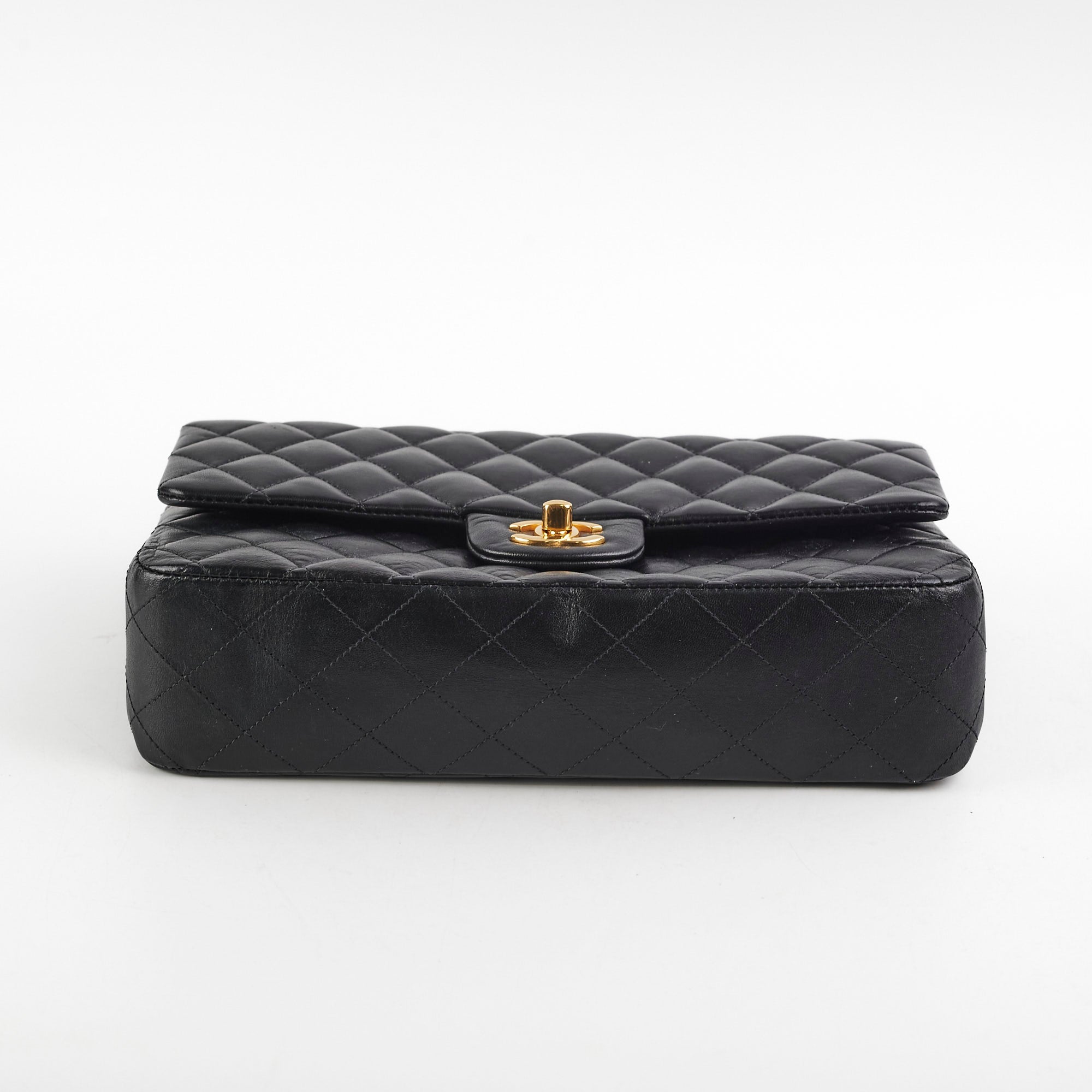 Chanel medium/large quilted classic flap black (microchipped)
