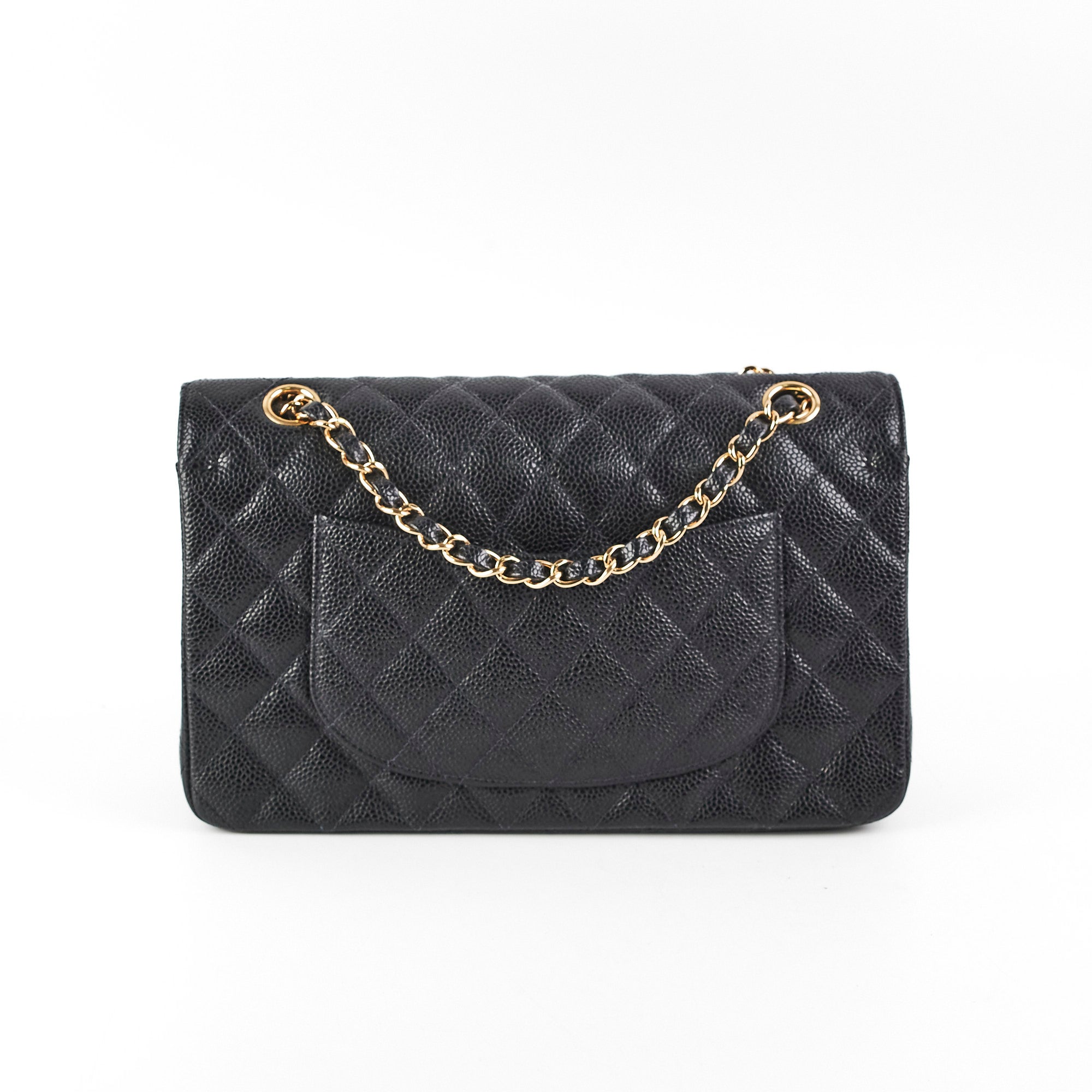 Chanel Medium/Large Classic Flap Caviar Black - Series 8