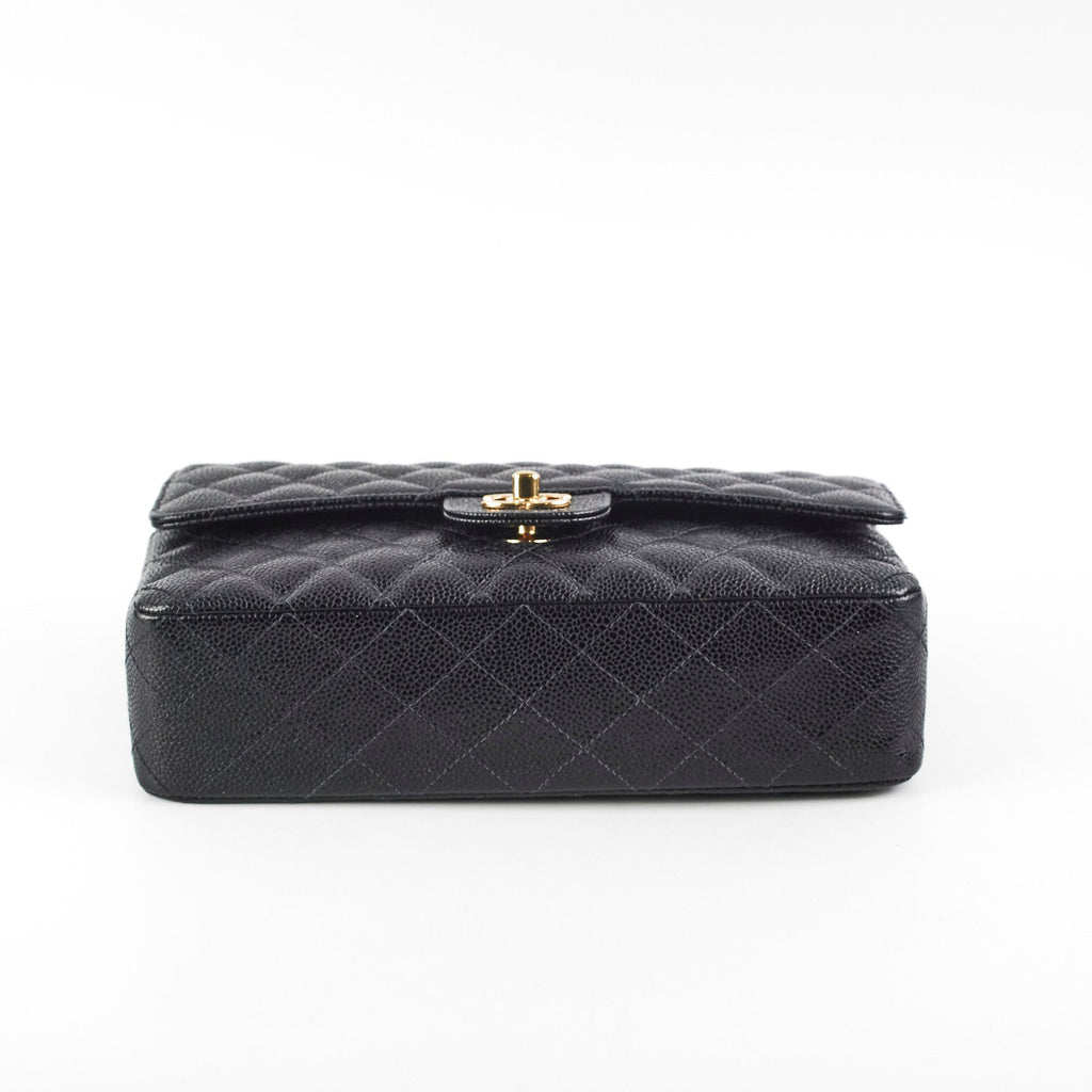 Chanel Medium/Large Classic Flap Caviar Black - Series 8