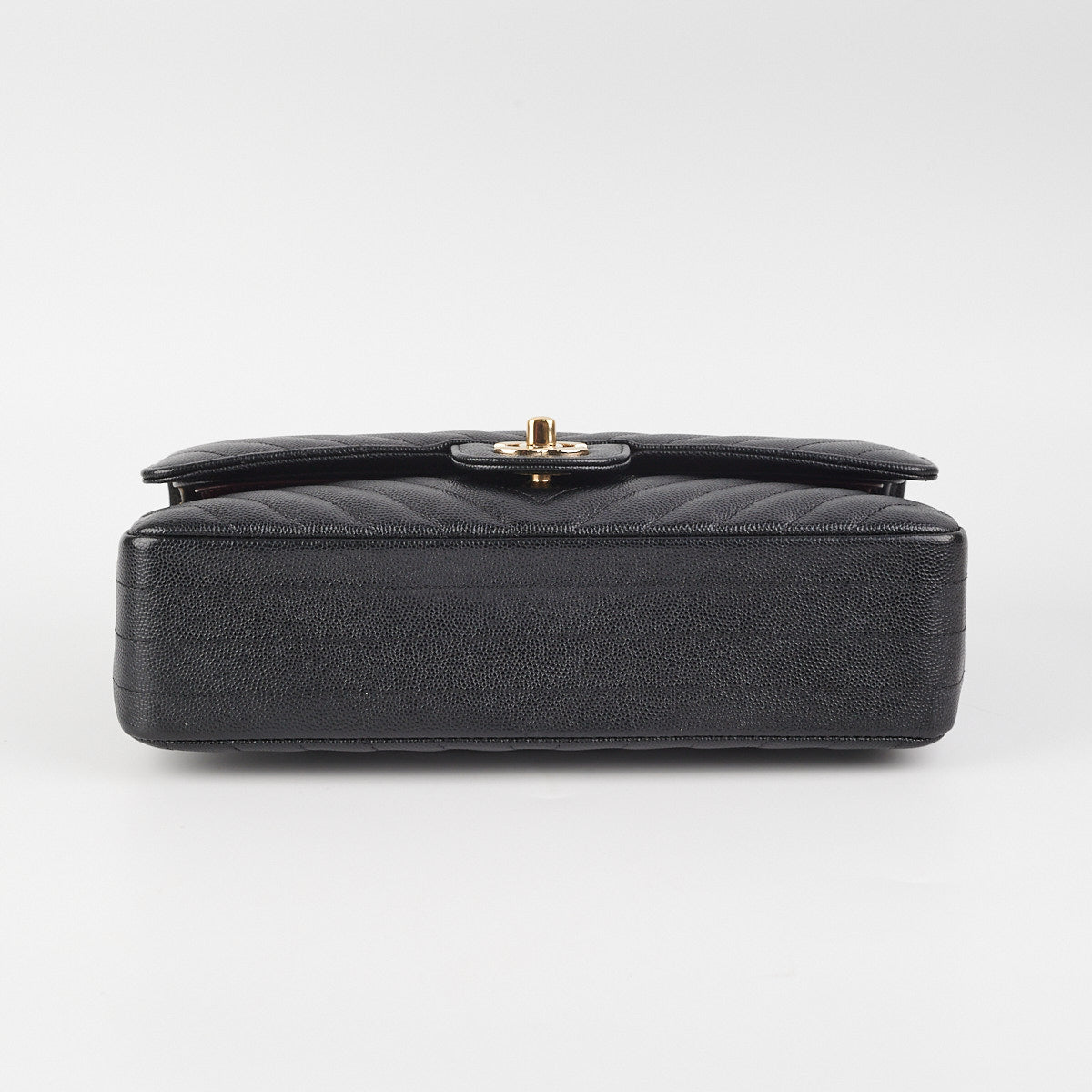 Chanel Classic Flap Medium/Large Chevron Caviar Black