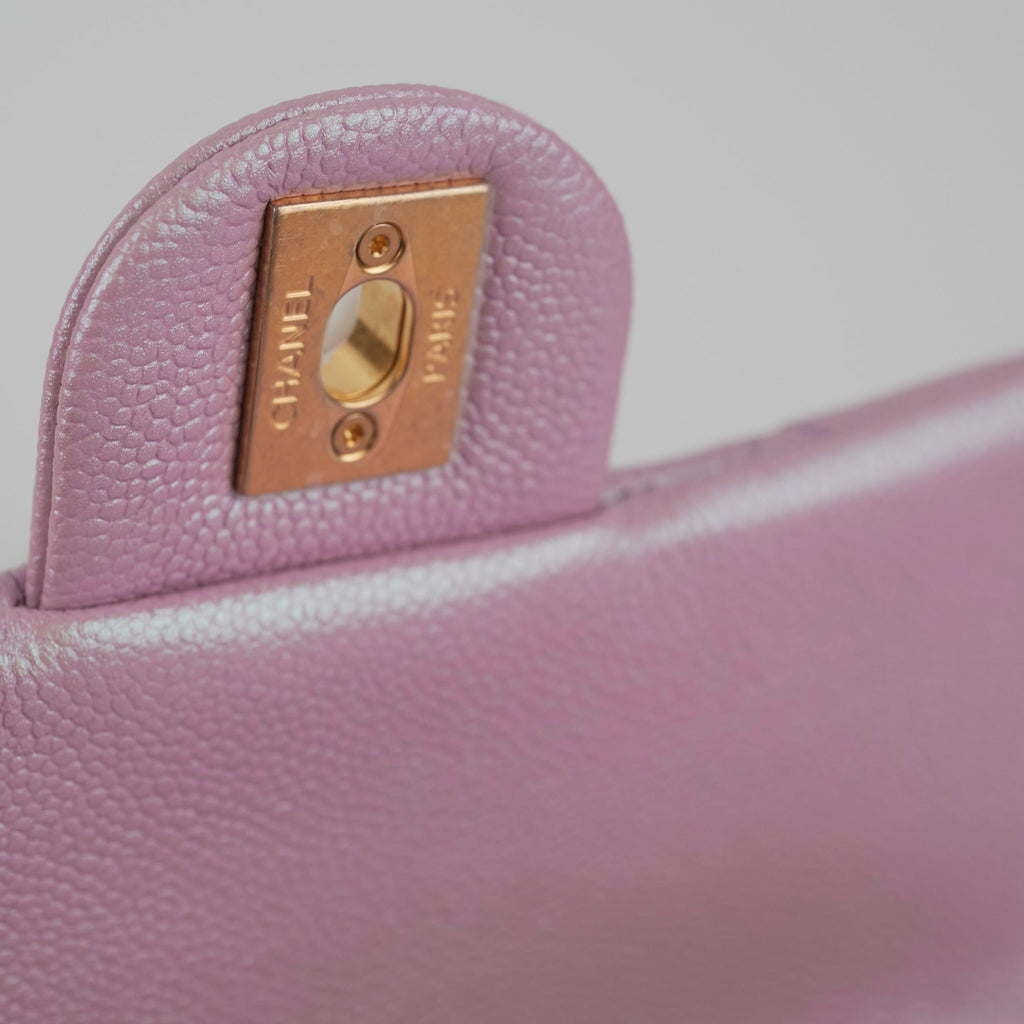 Chanel Caviar My Perfect Square Mini Iridescent Pink Microchipped