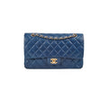 Deal of The Week - Chanel Classic Flap Medium/Large M/L Lambskin Blue - Series 13