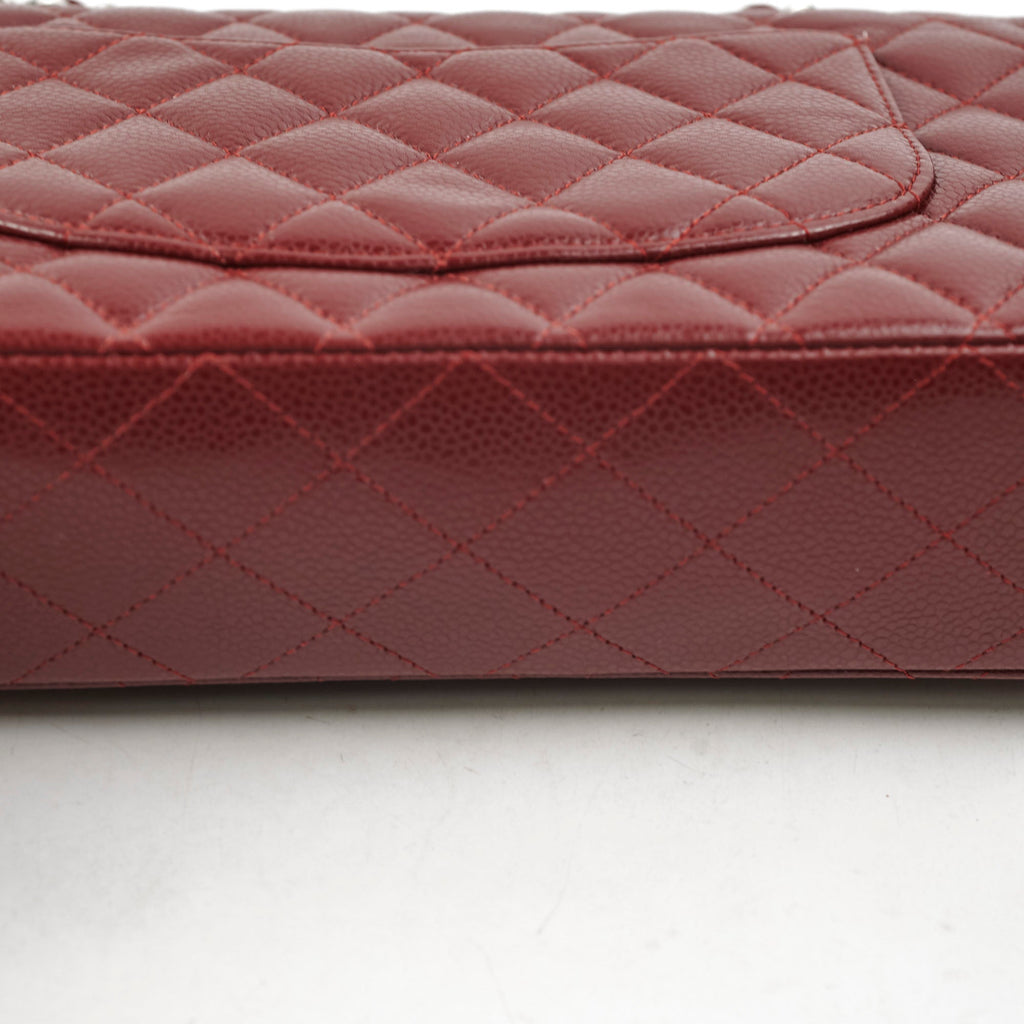 Chanel Classic Flap Medium/Large M/L Caviar Burgundy - Series 15